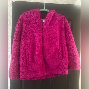 Gap Barbie Pink Fleece Zip Up Hoodie